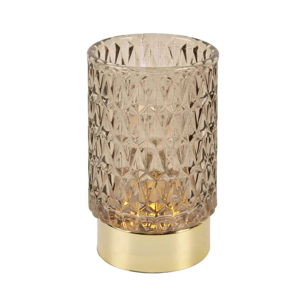 Brązowa szklana lampka dekoracyjna LED PT LIVING Diamond