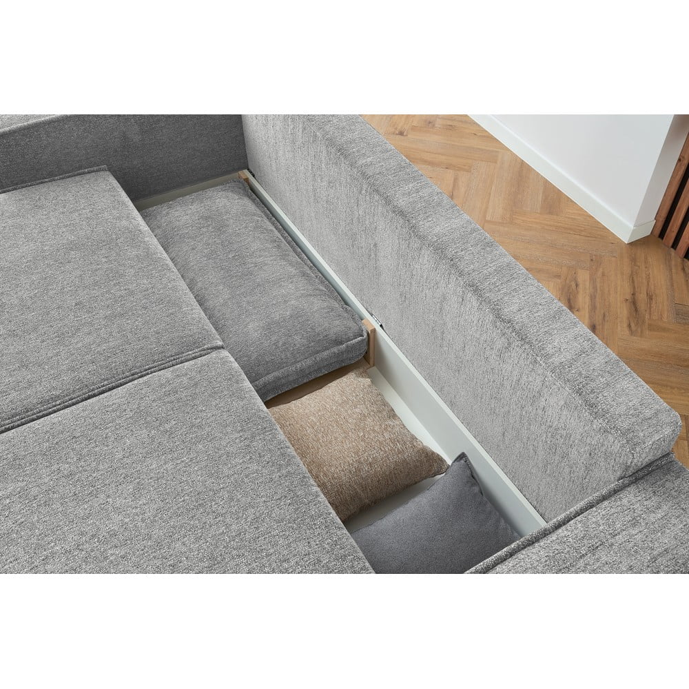 Jasnoszara sofa rozkładana Emile – Bobochic Paris