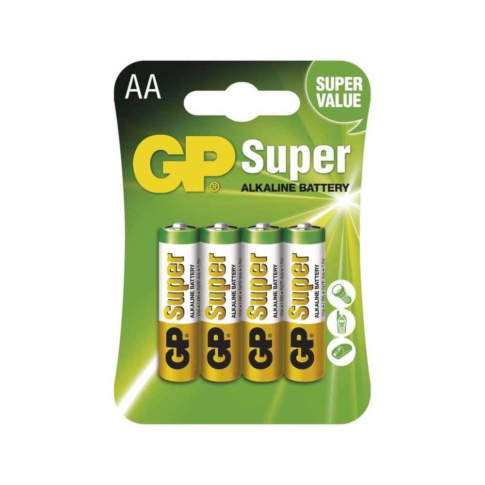 Zestaw 4 baterii alkalicznych EMOS GP Super AA