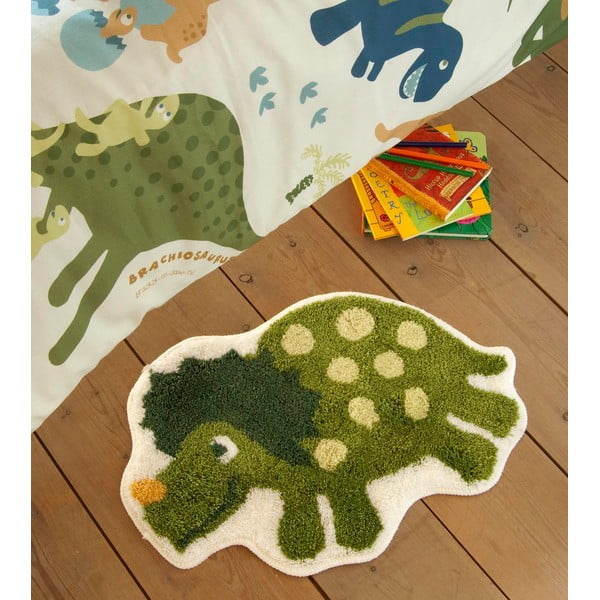 Zielony dziecięcy dywan z motywem dinozaura Catherine Lansfield, 50x80 cm