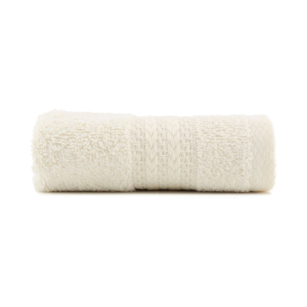 Kremowy ręcznik bawełniany Amy, 30x50 cm