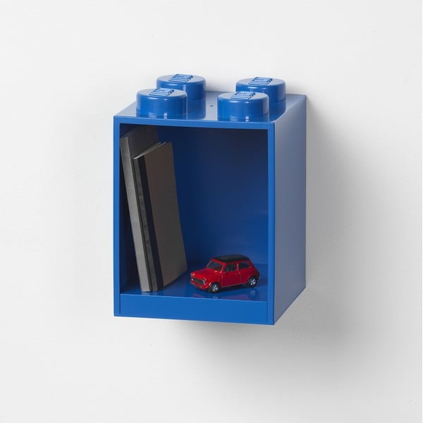 Dziecięca niebieska półka ścienna LEGO® Brick 4