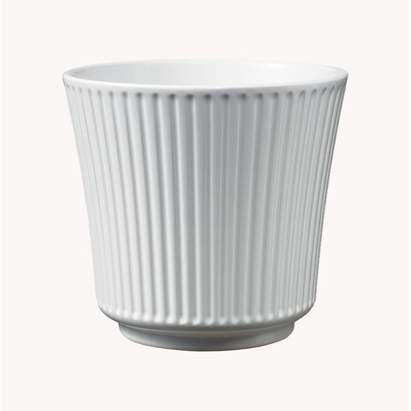Biała ceramiczna doniczka Big pots Gloss, ø 12 cm