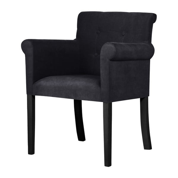 Czarne krzesło z czarnymi nogami z drewna bukowego Ted Lapidus Maison Flacon