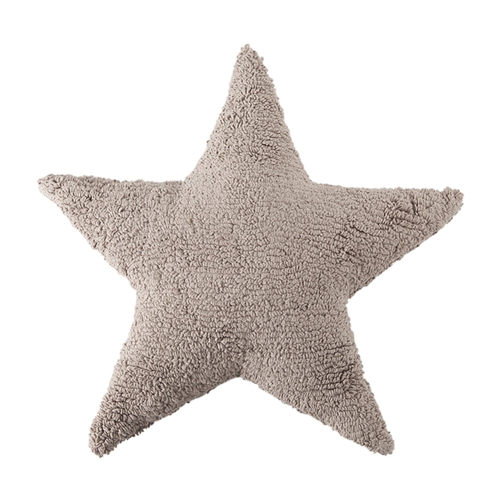 Beżowa poduszka bawełniana wykonana ręcznie Lorena Canals Star, 54x54 cm