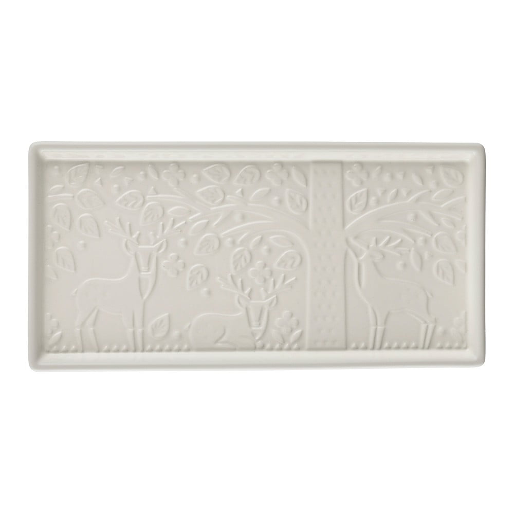 Biały półmisek kamionkowy Mason Cash In the Forest, 30x15 cm