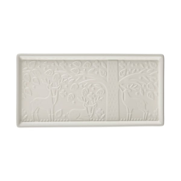 Biały półmisek kamionkowy Mason Cash In the Forest, 30x15 cm