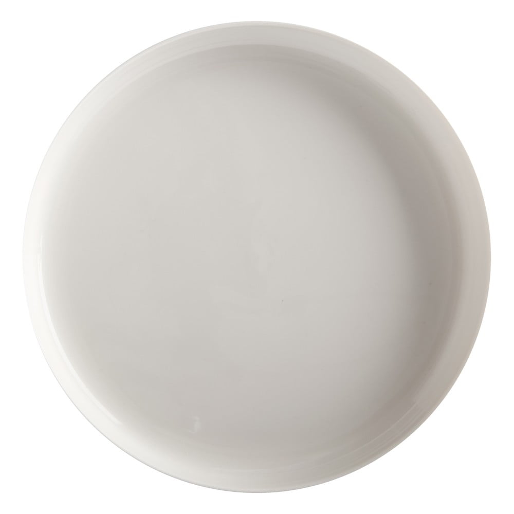Biały porcelanowy talerz z podwyższoną krawędzią Maxwell & Williams Basic, ø 28 cm