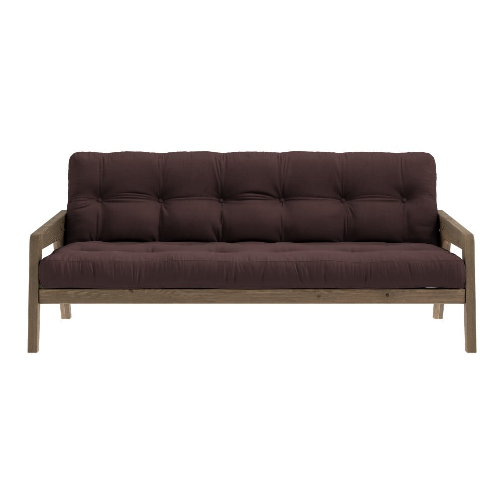 Фото - Диван Brązowa rozkładana sofa 204 cm Grab – Karup Design brązowy,dark