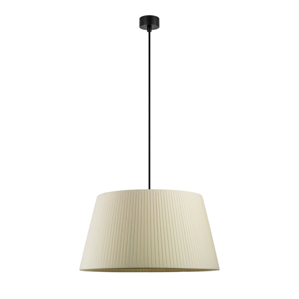Beżowa lampa wisząca z czarnym kablem Sotto Luce Kami, ⌀ 45 cm