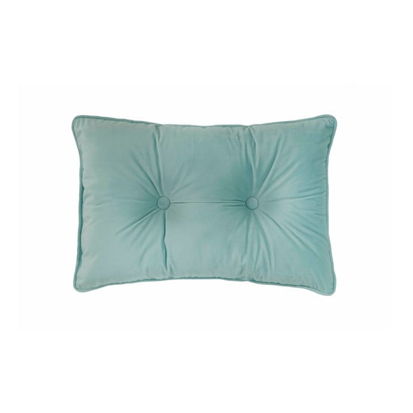 Jasnozielona poduszka Tiseco Home Studio Velvet Button, 40x60 cm
