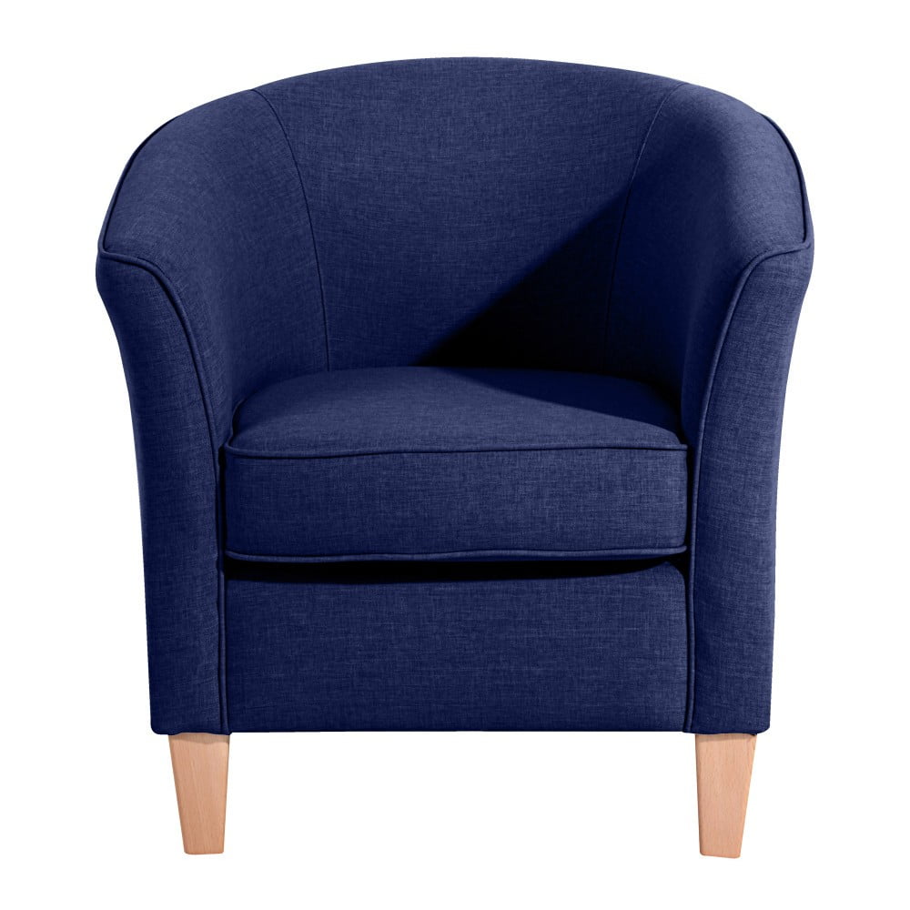 Granatowy fotel Max Winzer Livia Dark Blue