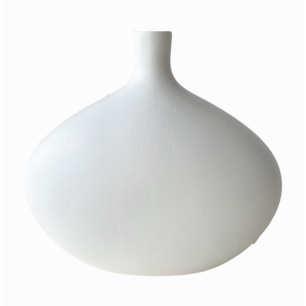 Biały ceramiczny wazon Rulina Platy, wys. 25 cm