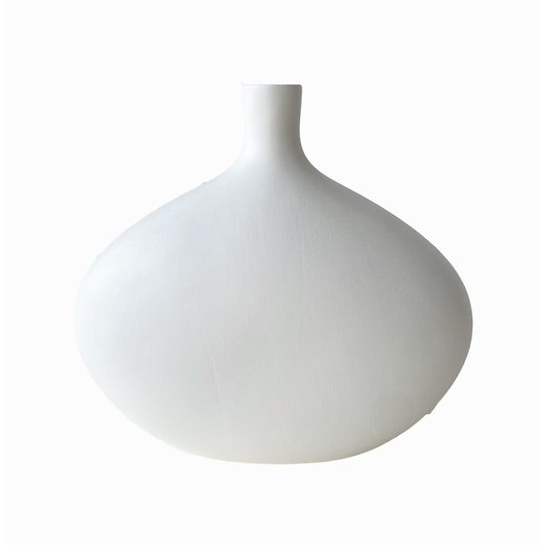 Biały ceramiczny wazon Rulina Platy, wys. 25 cm