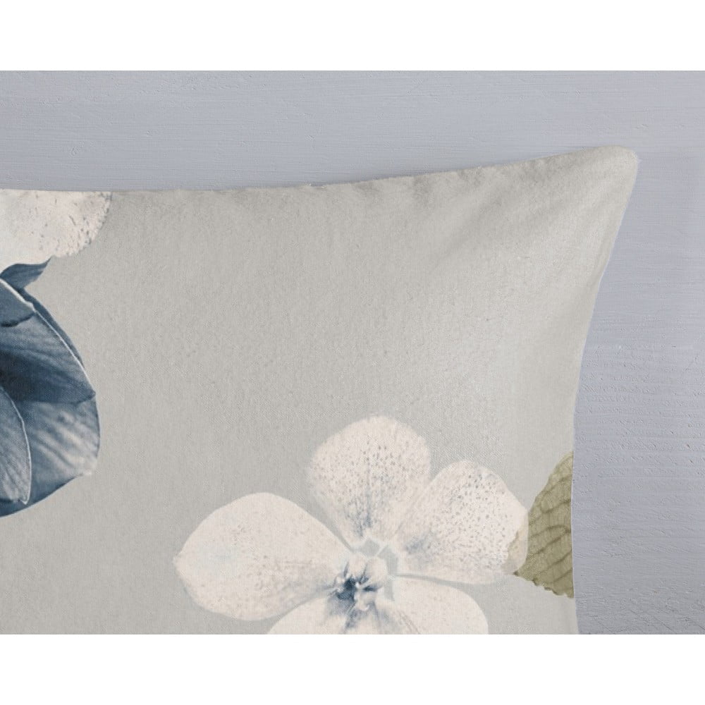 Niebiesko-szara flanelowa pościel dwuosobowa 200x220 cm Gabin – Good Morning