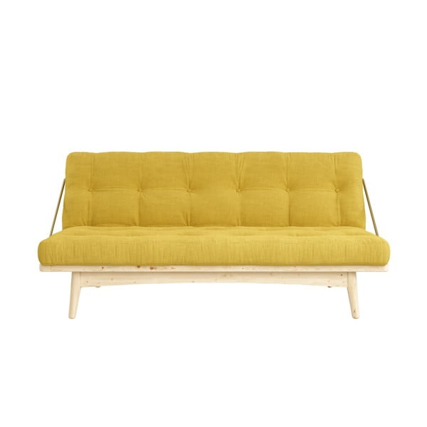 Sofa rozkładana ze sztruksową tapicerką Karup Design Folk Raw/Honey