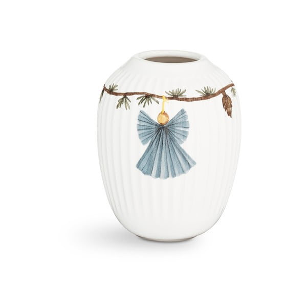 Biały porcelanowy wazon świąteczny Kähler Design Hammershøi, wys. 10,5 cm