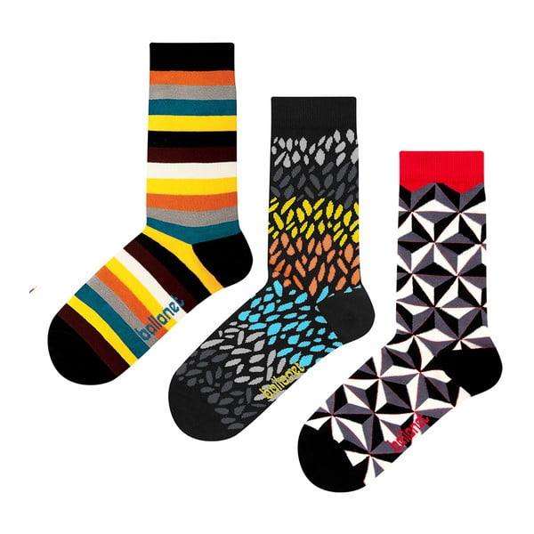 Zestaw 3 par skarpetek Ballonet Socks Autumn w opakowaniu podarunkowym, rozmiar 36 - 40