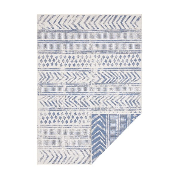 Niebiesko-kremowy dywan odpowiedni na zewnątrz NORTHRUGS Biri, 80x150 cm