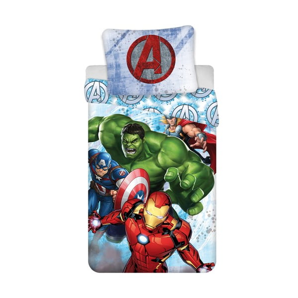Dziecięca bawełniana pościel Jerry Fabrics Avengers Heroes, 140x200 cm