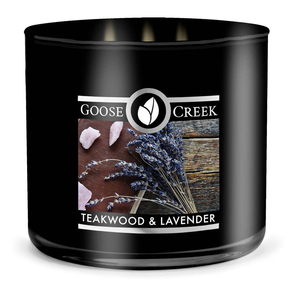Męska świeczka zapachowa w pojemniku Goose Creek Teakwood & Lavender, 35 h
