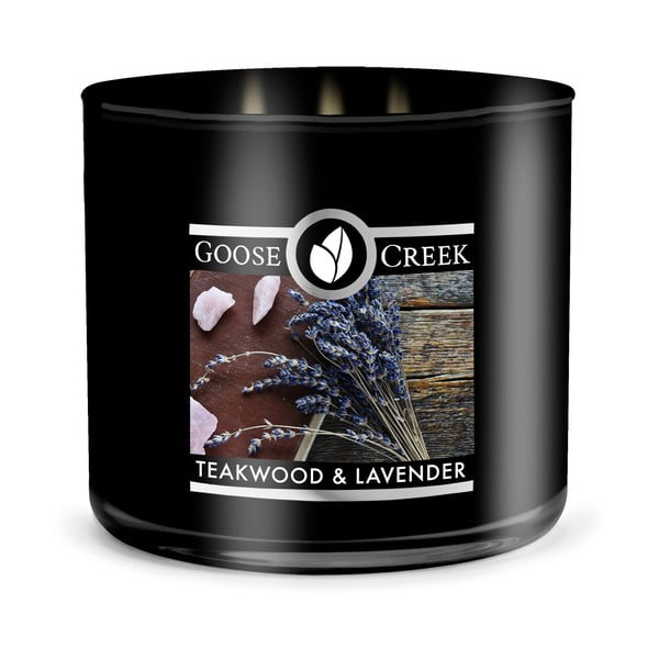 Męska świeczka zapachowa w pojemniku Goose Creek Teakwood & Lavender, 35 h