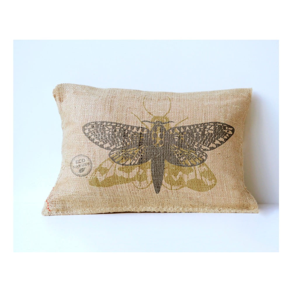 Poszewka na poduszkę z juty Surdic Moth, 50x35 cm