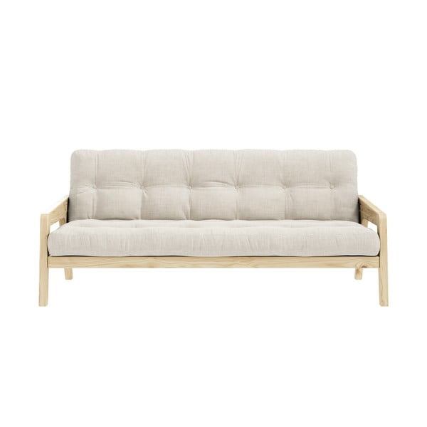 Sofa rozkładana ze sztruksową tapicerką Karup Design Grab Raw/Natural