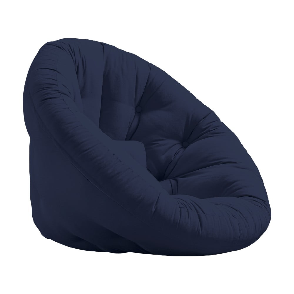 Rozkładany fotel z ciemnoniebieskim obiciem Karup Design Nido Navy
