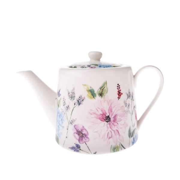 Porcelanowy dzbanek do herbaty Dakls Flower Garden