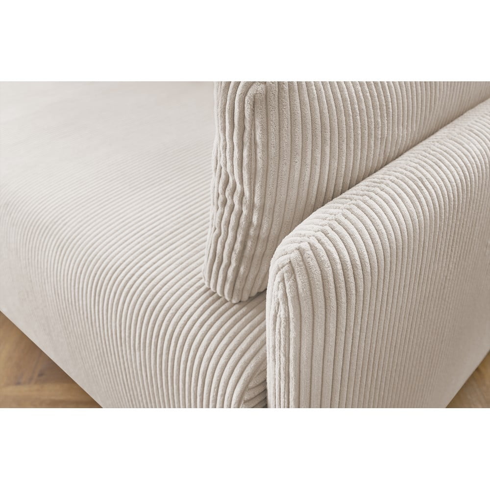 Beżowa sztruksowa rozkładana sofa 211 cm Marcel – Bobochic Paris