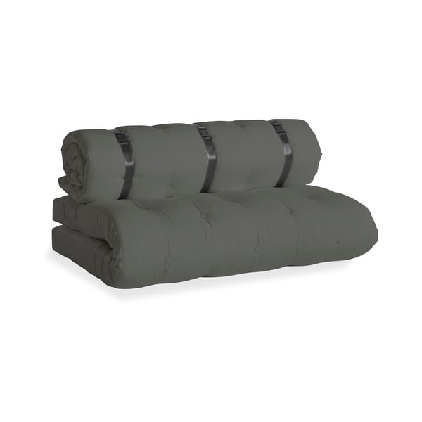Ciemnoszara sofa rozkładana odpowiednia na zewnątrz Karup Design OUT™ Buckle Up Dark Grey