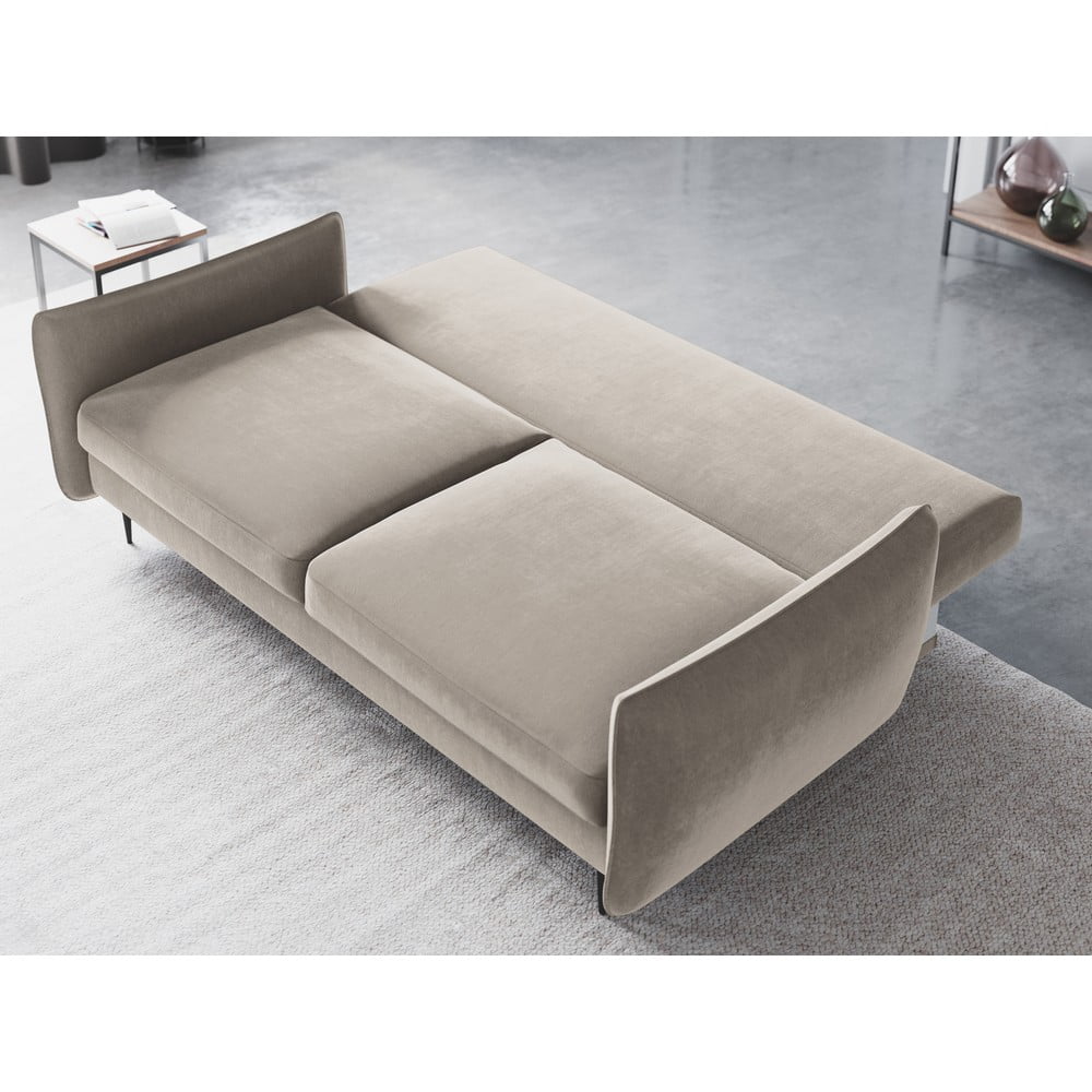 Beżowa sofa rozkładana ze schowkiem Cosmopolitan Design Vermont