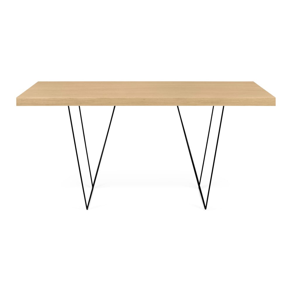 Stół z czarnymi nogami TemaHome Multi, 160x77 cm