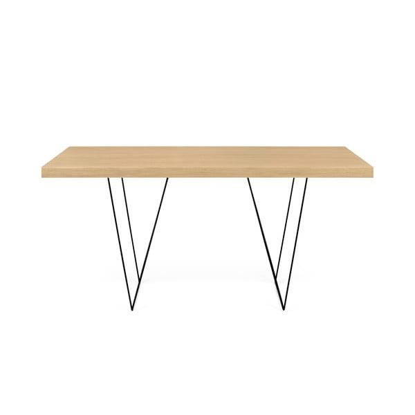 Stół z czarnymi nogami TemaHome Multi, 160x90 cm