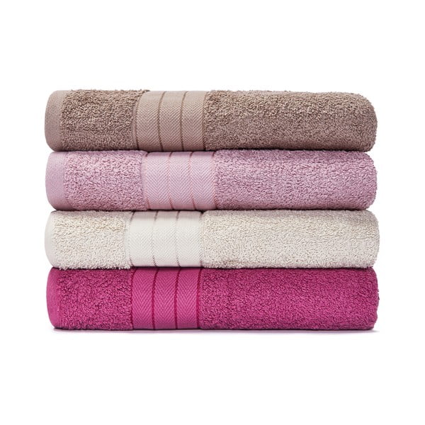 Zestaw 4 bawełnianych ręczników Le Bonom Siena, 50x100 cm