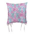 Niebiesko-różowa poduszka na krzesło z mikrowłókna Mike & Co. NEW YORK Butterflies, 43x43 cm