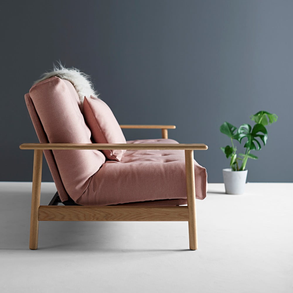 Różowa sofa rozkładana Innovation Balder