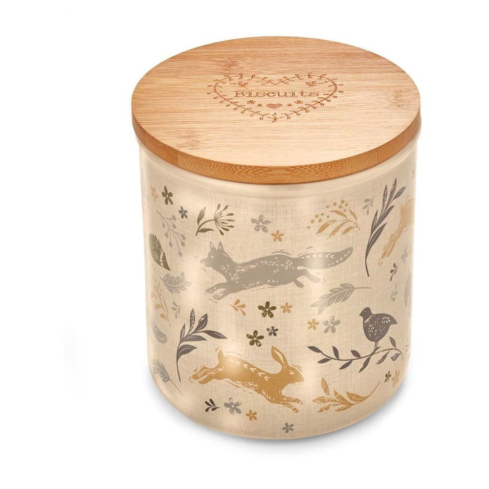 Фото - Харчовий контейнер Woodland Ceramiczny pojemnik na żywność z bambusową pokrywką Cooksmart ® , 