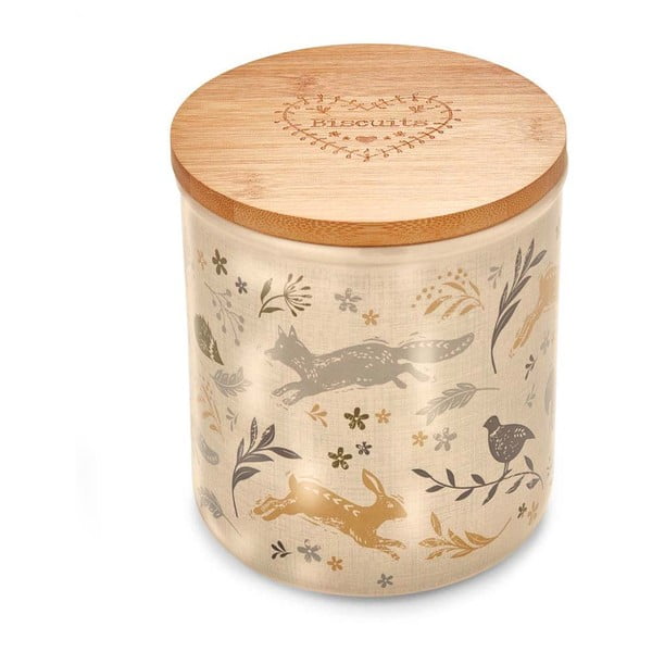 Ceramiczny pojemnik na żywność z bambusową pokrywką Cooksmart ® Woodland, 2 l