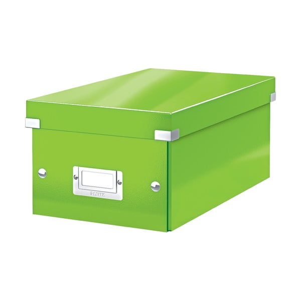 Zielone pudełko do przechowywania z pokrywką Leitz DVD Disc, dł. 35 cm