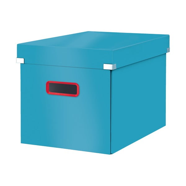 Niebieskie pudełko do przechowywania Leitz Cosy Click & Store, dł. 32 cm