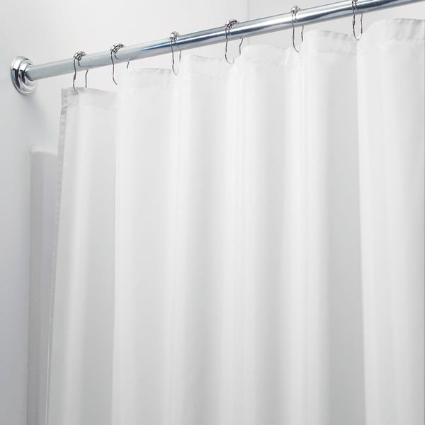 Biała zasłona prysznicowa iDesign, 200x180 cm