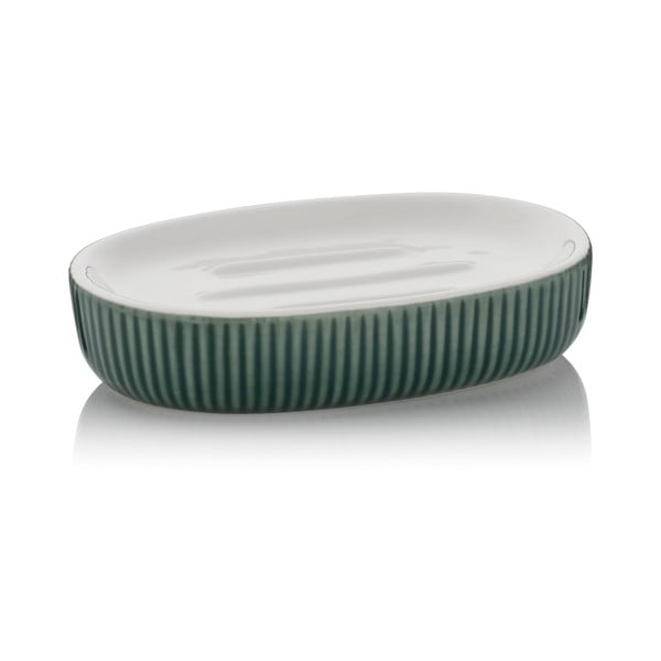 Zielona ceramiczna mydelniczka Kela Ava