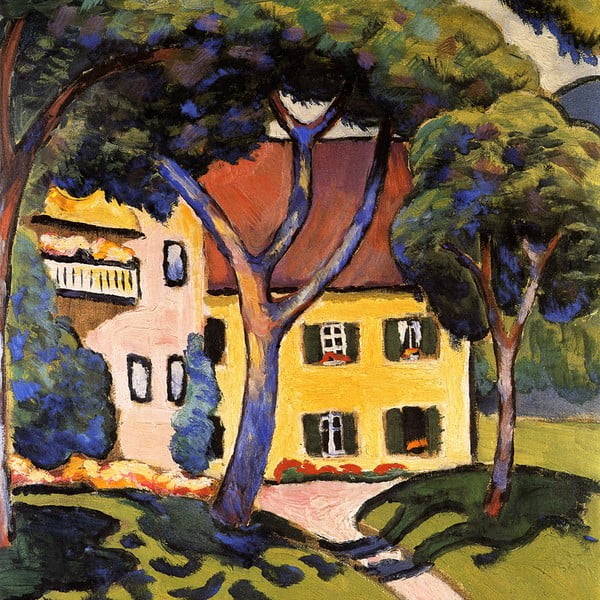 Reprodukcja obrazu Augusta Macke – House in a Landscape, 60x60 cm