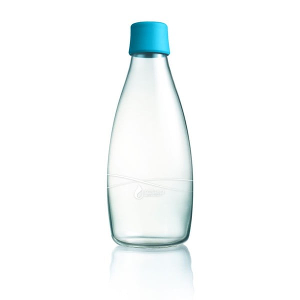 Jasnoniebieska butelka ReTap ze szkła z dożywotnią gwarancją, 800 ml