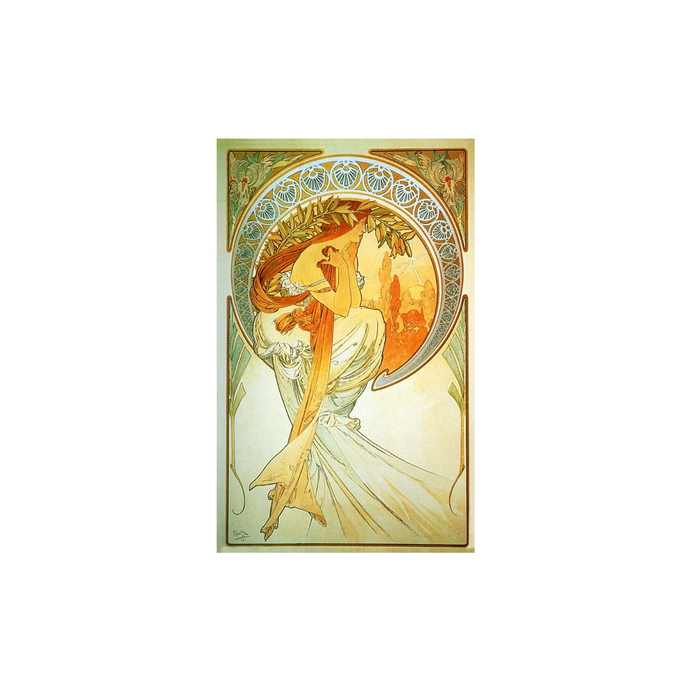 Obraz "Poetry" (Alfons Mucha), 30x50 cm