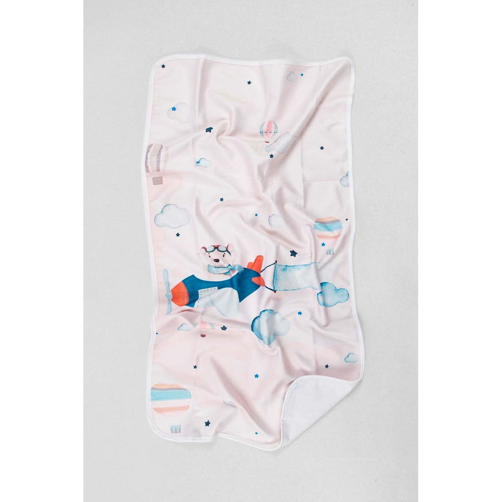 Фото - Рушник Pilot Biało-różowy bawełniany ręcznik dziecięcy 50x90 cm  – Foutastic różow 
