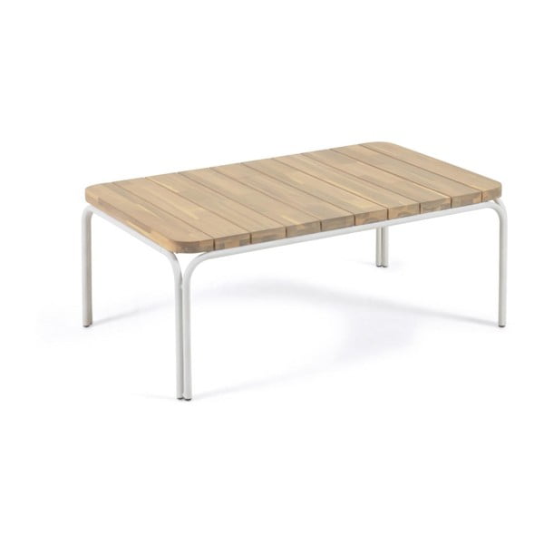 Ogrodowy stół z blatem z drewna akacjowego Kave Home Cailin, 100x60 cm