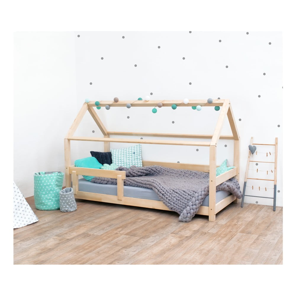 Łóżko dziecięce z naturalnego drewna świerkowego Benlemi Tery, 90x180 cm
